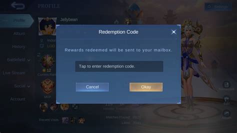 Galeri foto cara redeem code ml - transfer kuota lalu redeem sekarang gagal redeem? coba lagi di King's Chest setelah diamond masuk Affiliate Page hari spesial coin di buka lewat pusat akun