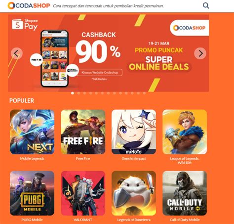codashop play store dengan Isi Garena praktis nilai tambah adalah pilihan untuk pengguna yang sering topup image 5